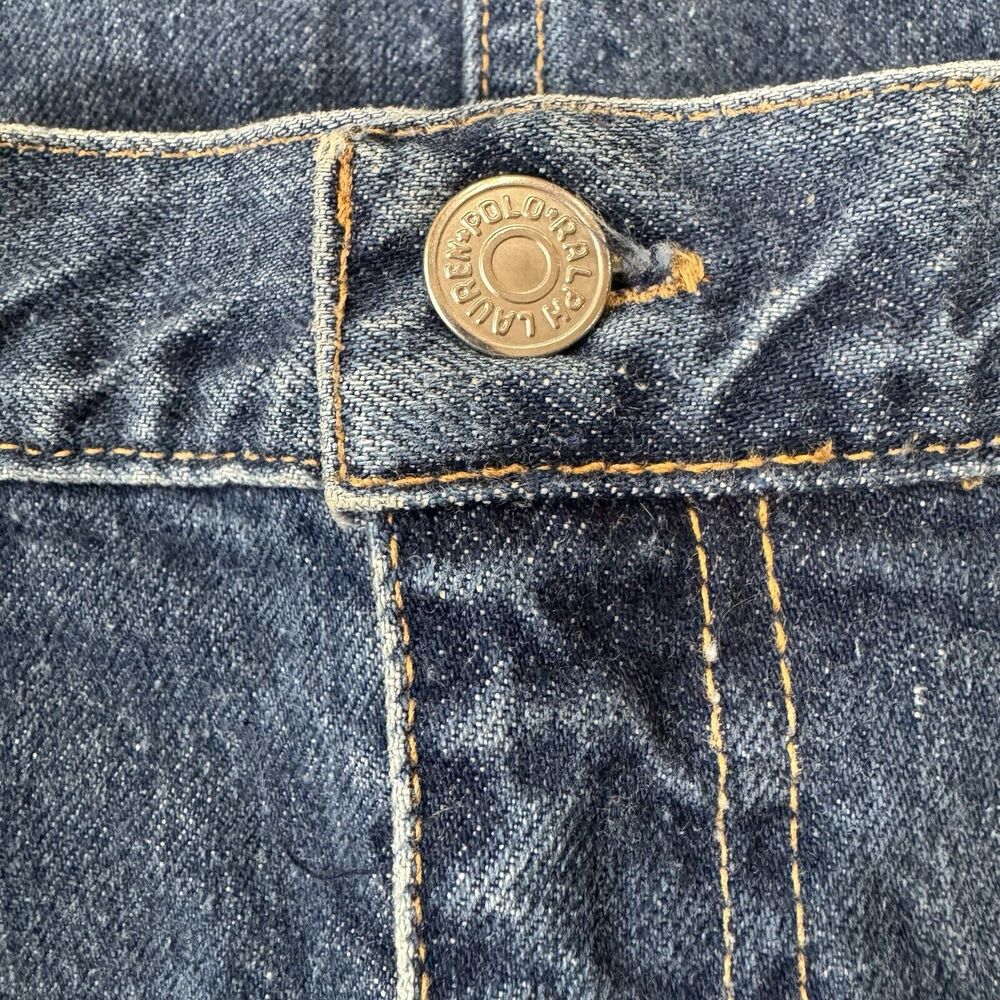 vintage Polo Ralph Lauren Skirt Womans 10 Jean Mini Blue Denim Union Made - Picture 7 of 10